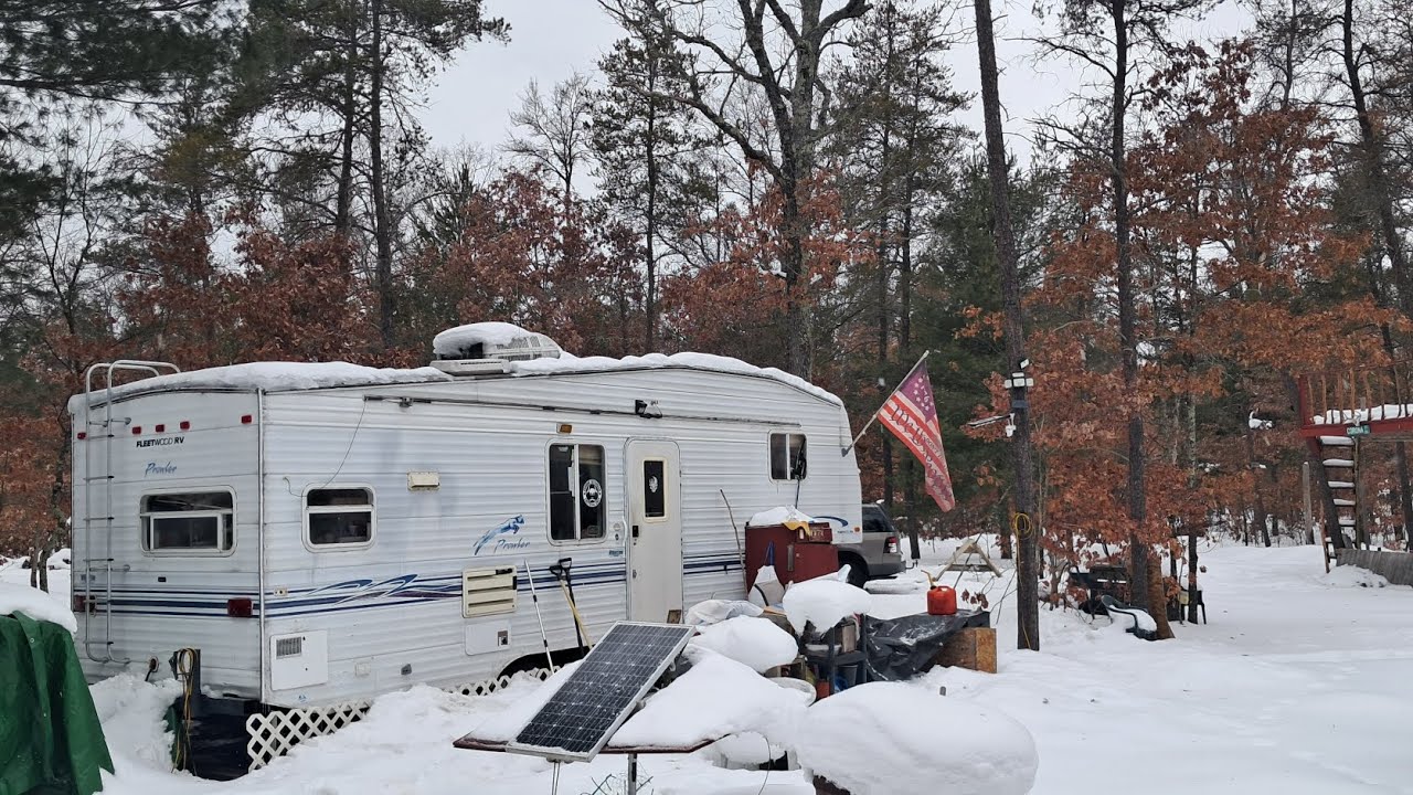 Rv-living offgrid in Michigan! ( RV-Roofing! ) #rvlivingfulltime #offgridlife #offgrid #michigan 