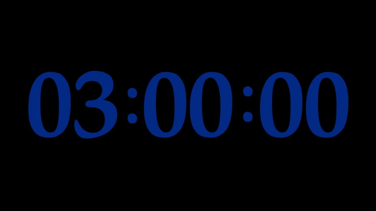Three hours cute dark aesthetic timer  -  3 hours study timer