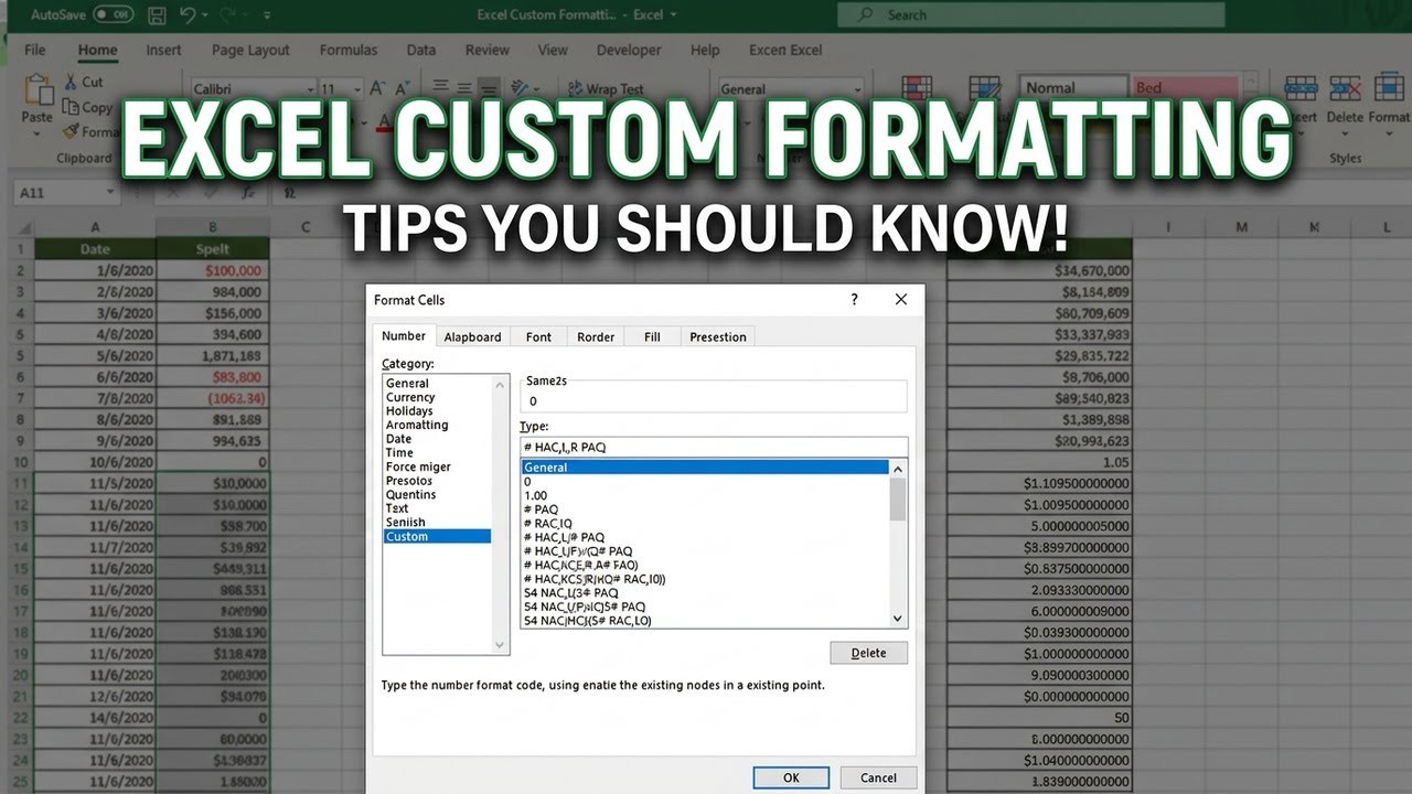 Excel Custom Number Formatting Tips you SHOULD Know!