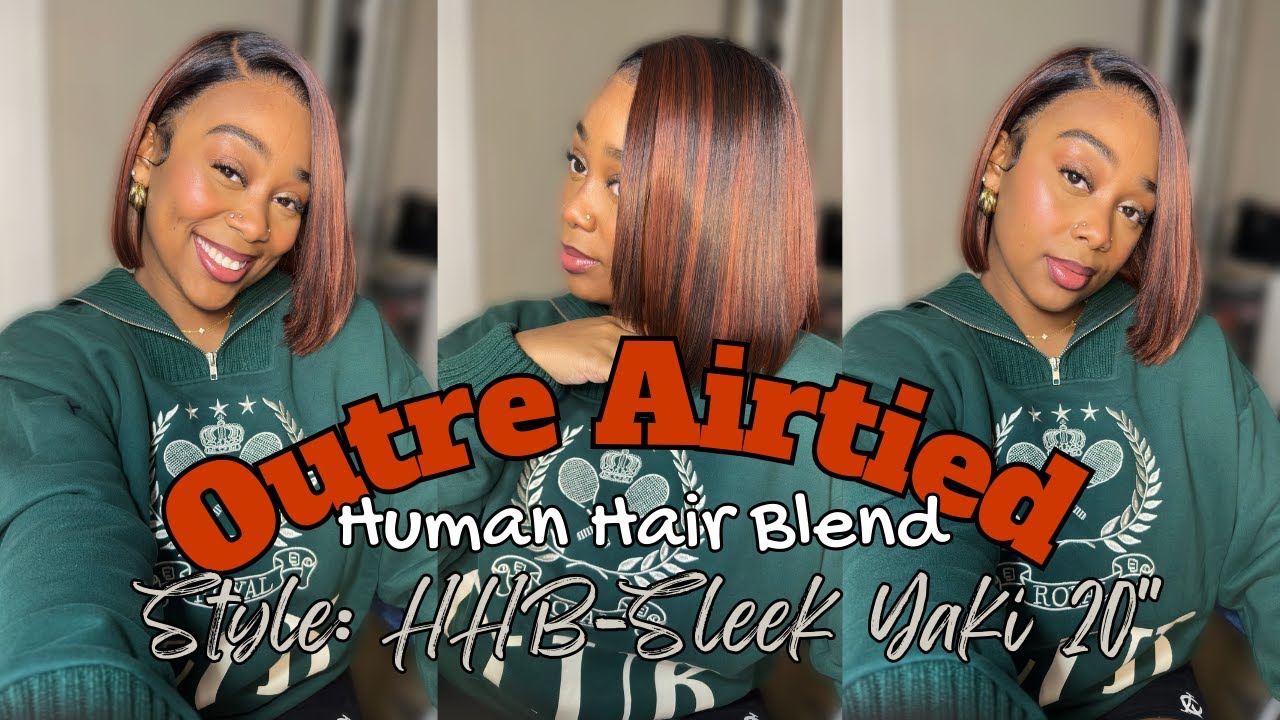 FALL WIG SERIES| OUTRE AIRTIED HUMAN HAIR BLEND| HHB-SLEEK YAKI 20