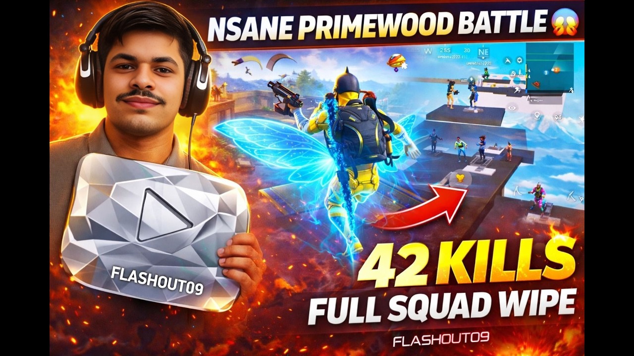 42 KILLS INSANE PRIMEWOOD CLUTCH 😱 | FULL SQUAD WIPE BGMI