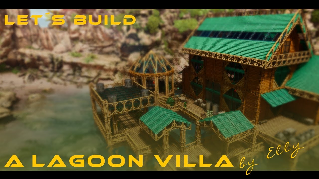 Ark Survival Ascended Laggon Villa / Lagoon PvE Base / kreatives bauen in ARK/ASA / Speedbuild