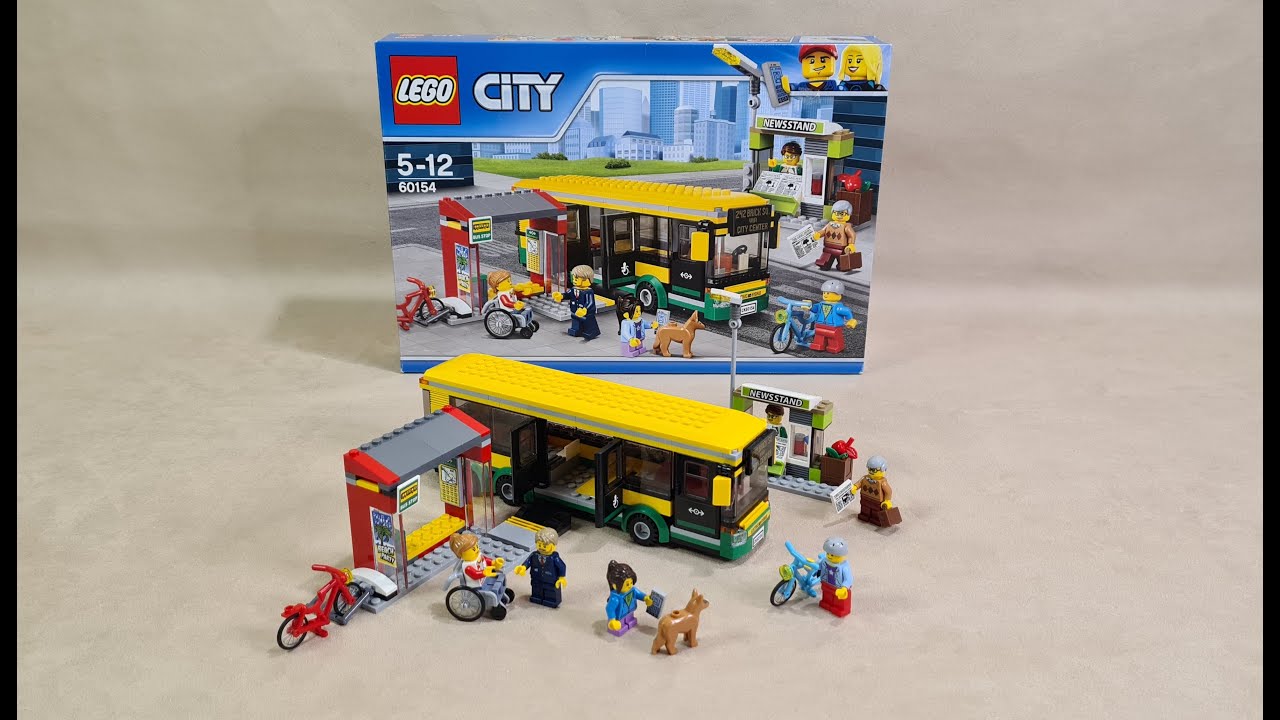 LEGO 60154 - Bus station - 4K Unboxing and Build