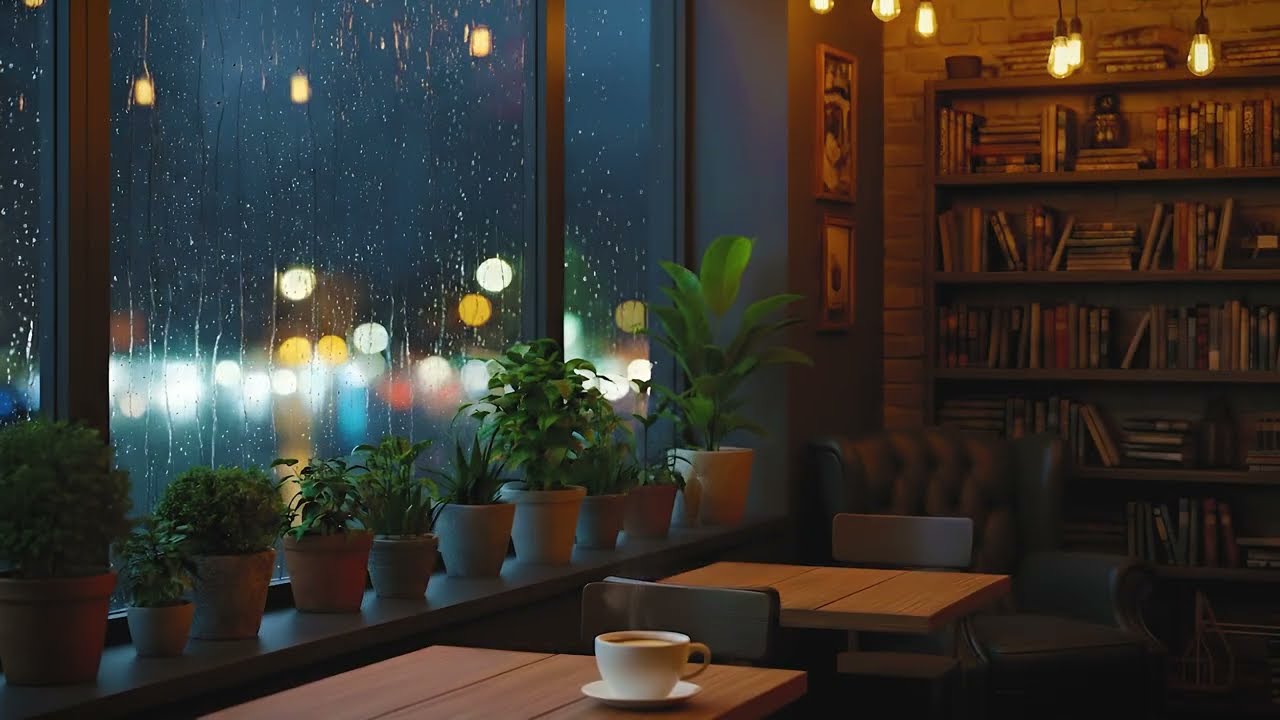 Cozy Fantasy Café Ambience | Warm Fireplace & Soft Jazz Music | 3 Hours for Deep Sleep & Relaxation