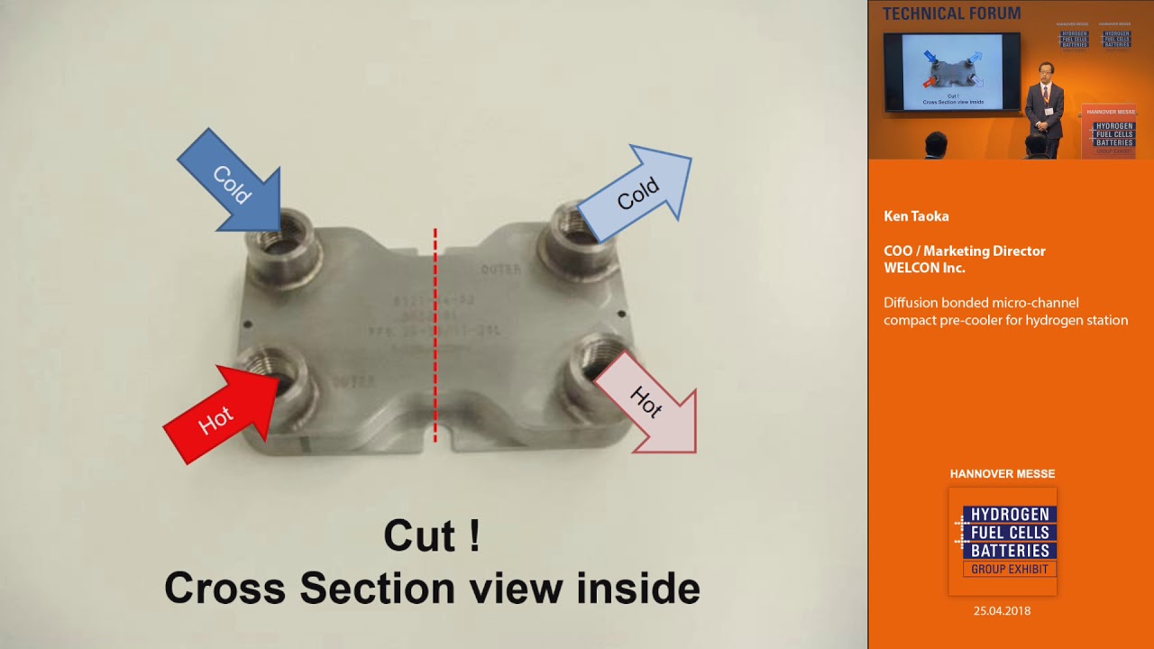 Diffusion bonded micro-channel compact pre-cooler for hydrogen station