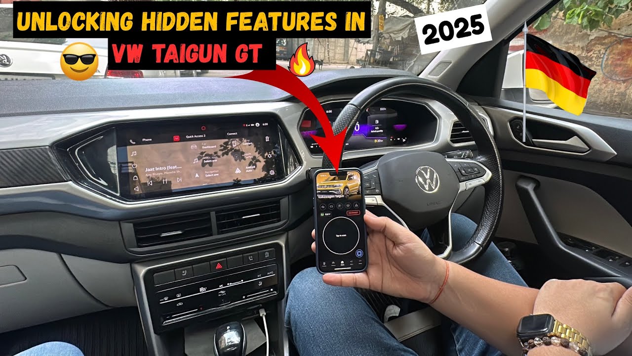 UNLOCKING NEW Hidden Features In My Volkswagen Taigun GT 2025…
