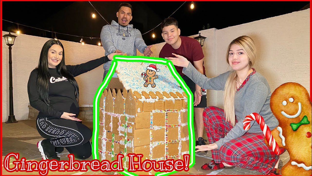 WE BUILT A GIANT GINGERBREAD HOUSE!!! Vlogmas Day #1