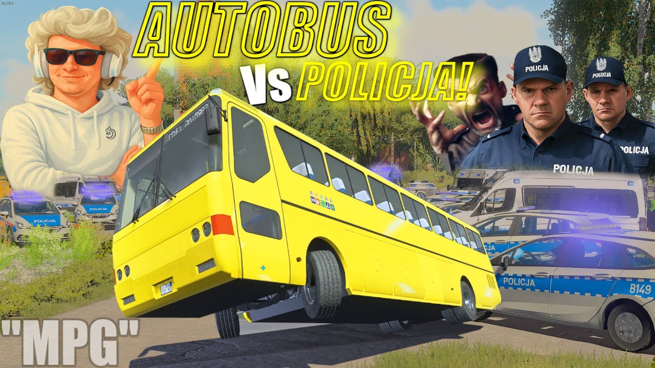 🔥 **AUTOBUS vs POLICJA!**😱 ZPYCHAŁAM RADIOWOZY z DROGI jak KRĘGLE!🎳🚓 "