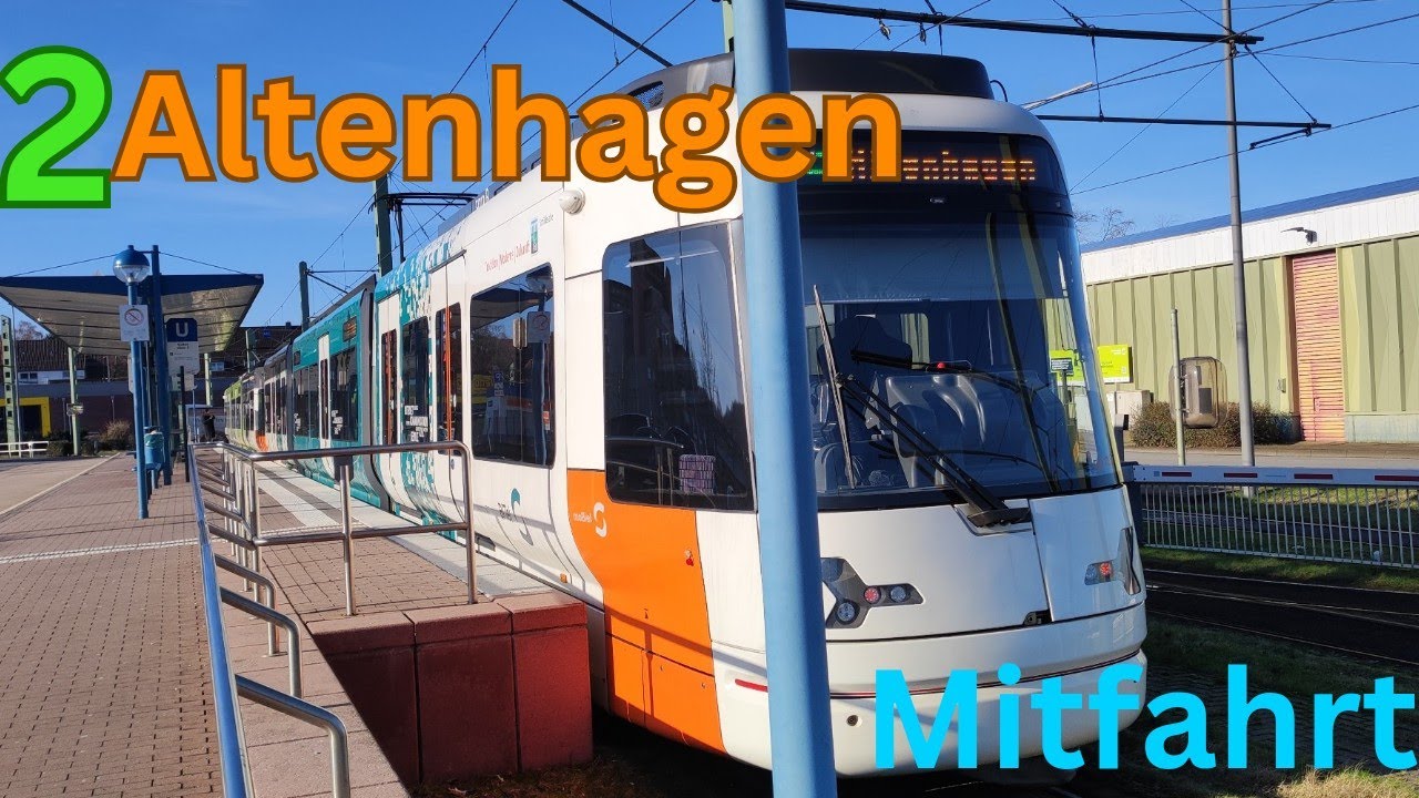 Mitfahrt in der Linie 2 von Sieker nach Altenhagen im GTZ8-B der MoBiel