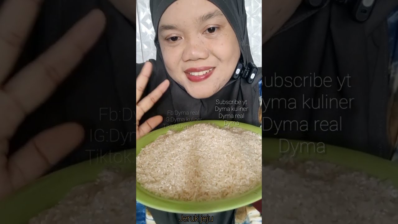 DYMA KULINER 💕Beras Jeruk Jeju💕 makan beras mentah💕#asmr #mukbang #asmrsounds @Dymareal 