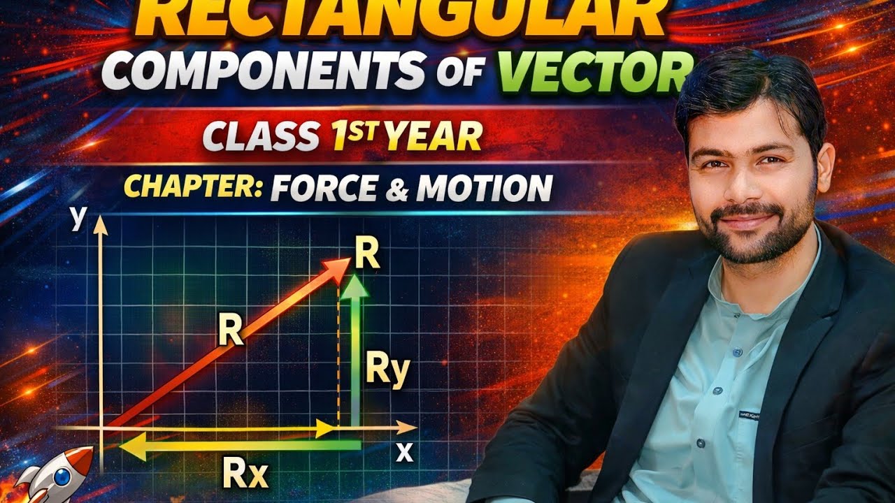 Rectangular Components of a vector | Unit Vector | Resolution of a vector 