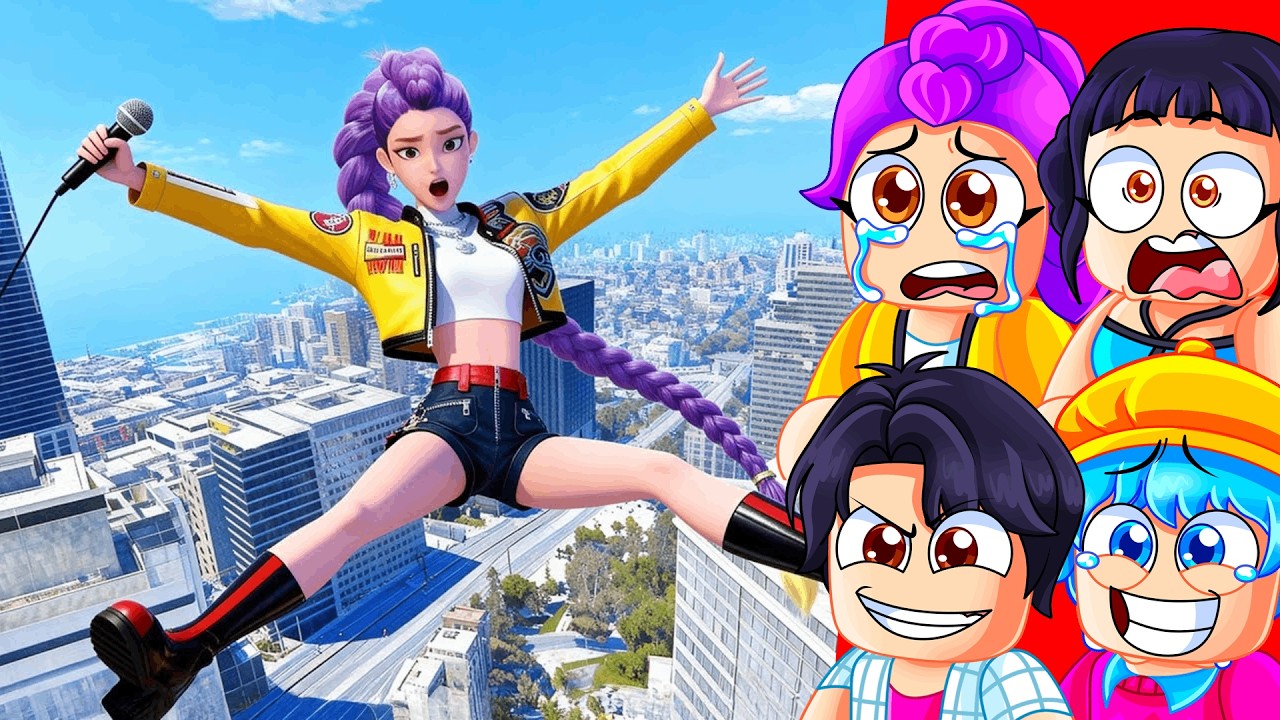 Reacting to HILARIOUS KPOP DEMON HUNTER RAGDOLLS in GTA 5!