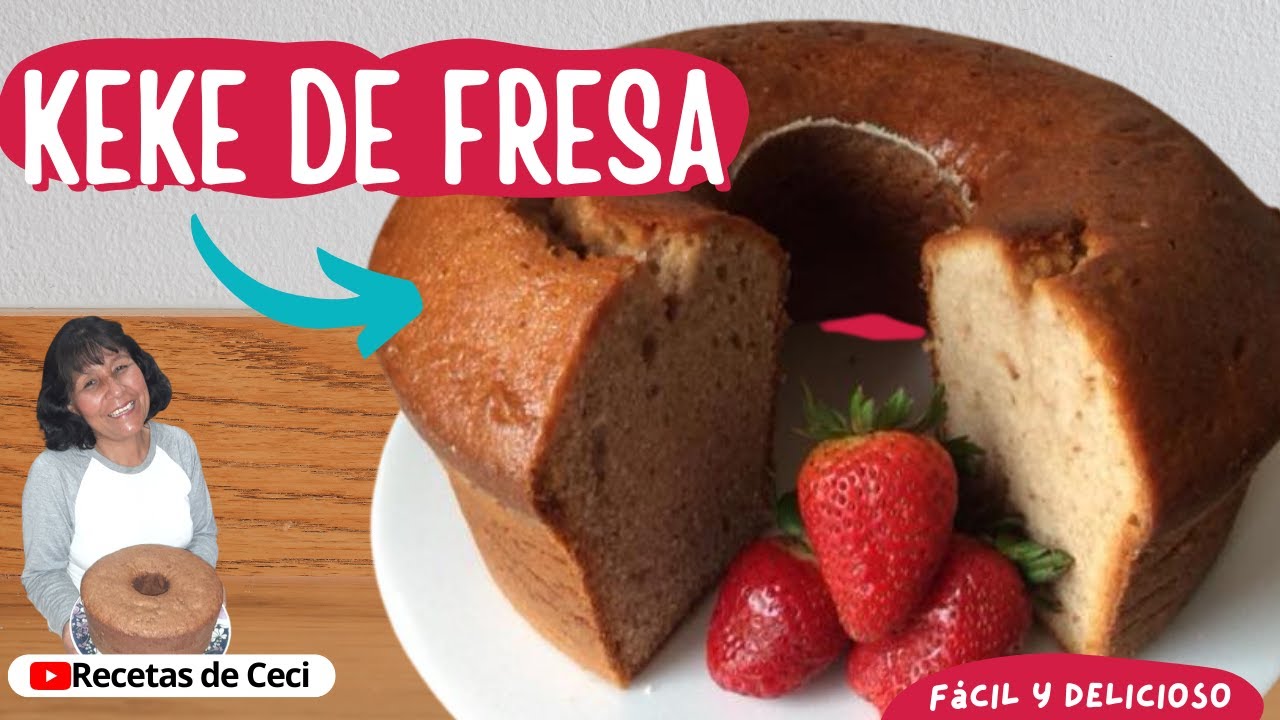 KEKE DE FRESA🍓 Riquísimo y Fácil de Hacer