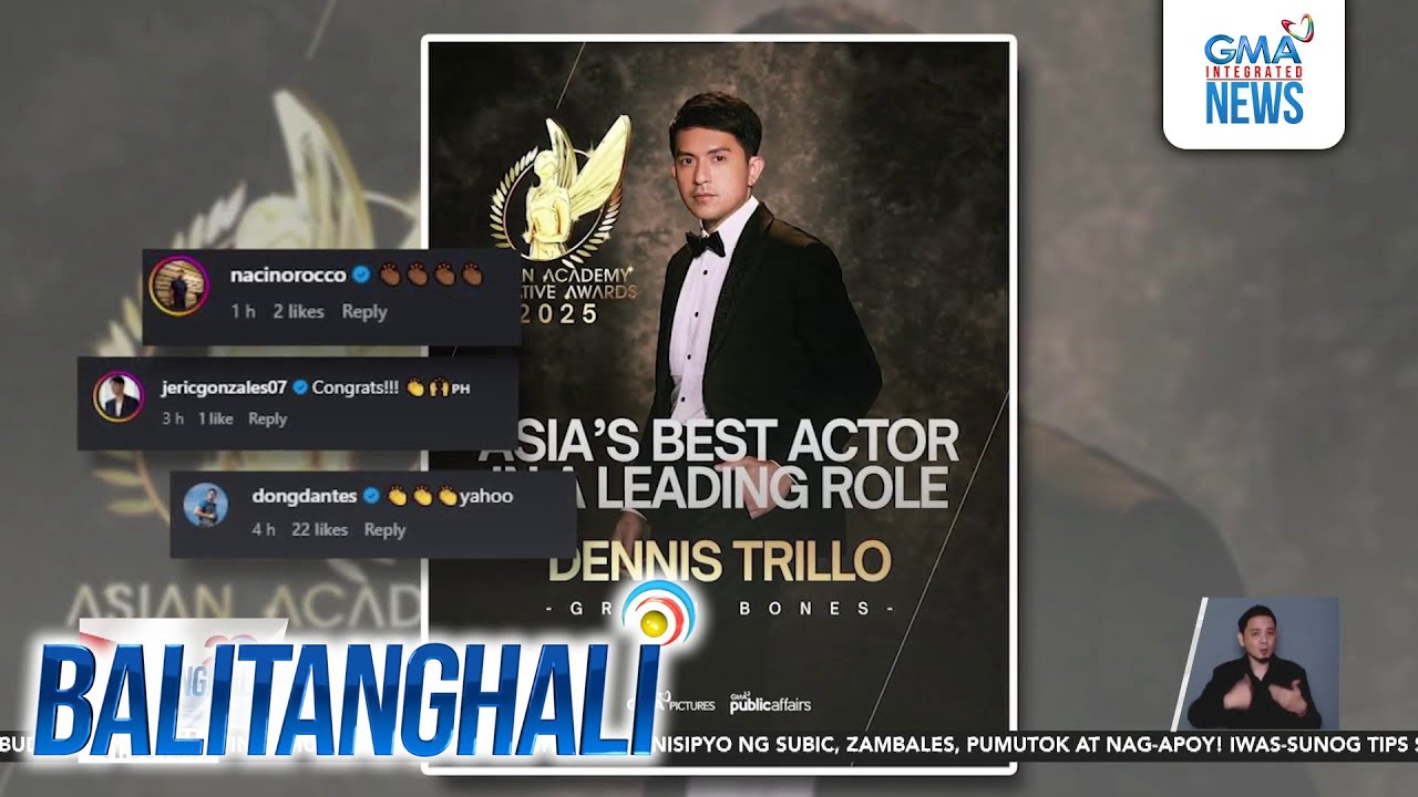 Dennis Trillo sa kaniyang Best Actor Award sa Asian Academy Creative Awards 2025... | Balitanghali