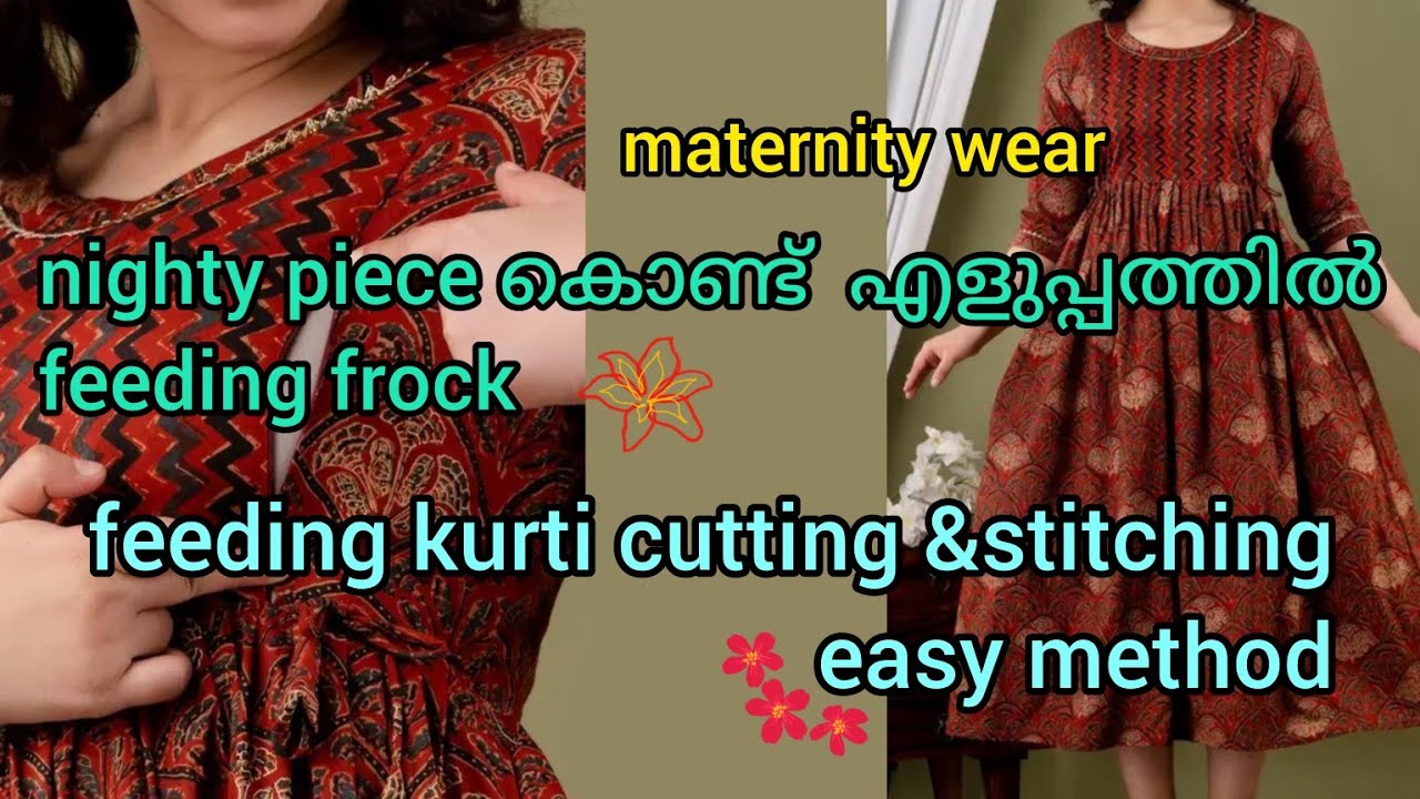 feeding kurti cutting &stitching|maternity wear|#easy #method #tipsandtricks #feeding #kurti #anna 