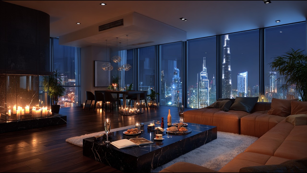 Luxury Night Piano Jazz – Deep Focus Coding & Smooth High Rise Instrumental
