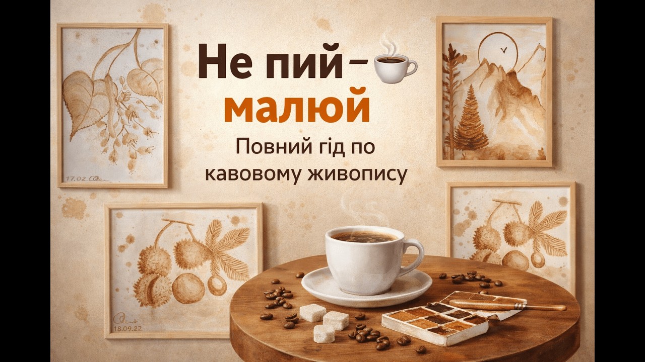Арт, що пахне кавою. Малювання кавою.