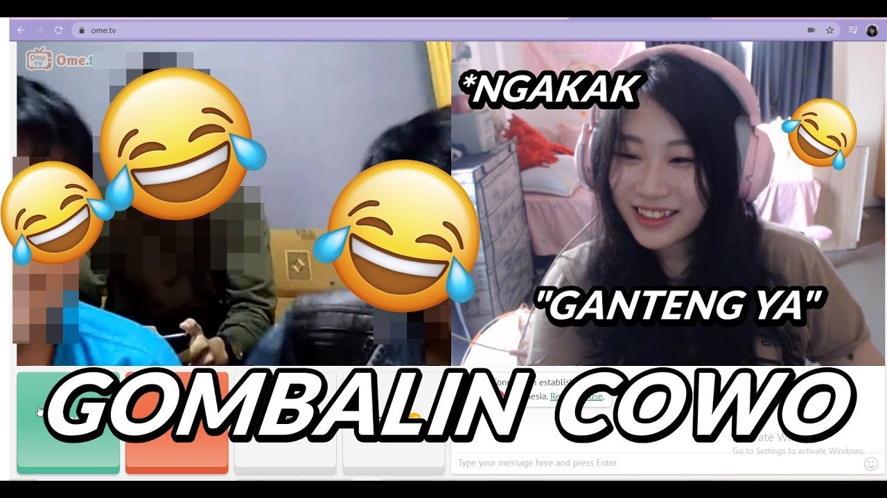 GOMBALIN COWO OMETV , NGAKAK!! | Erika Su