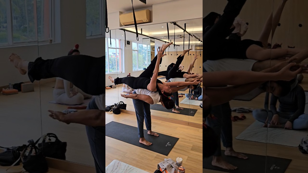 Домашняя акройога для всех 😋😋😋 #rajyogaclasses #acroyoga #acroyogafun