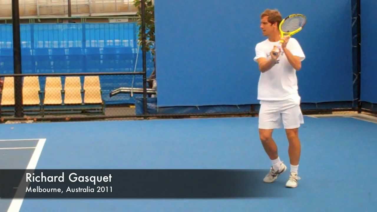 Richard Gasquet - Slow Motion Top Spin Backhands in HD