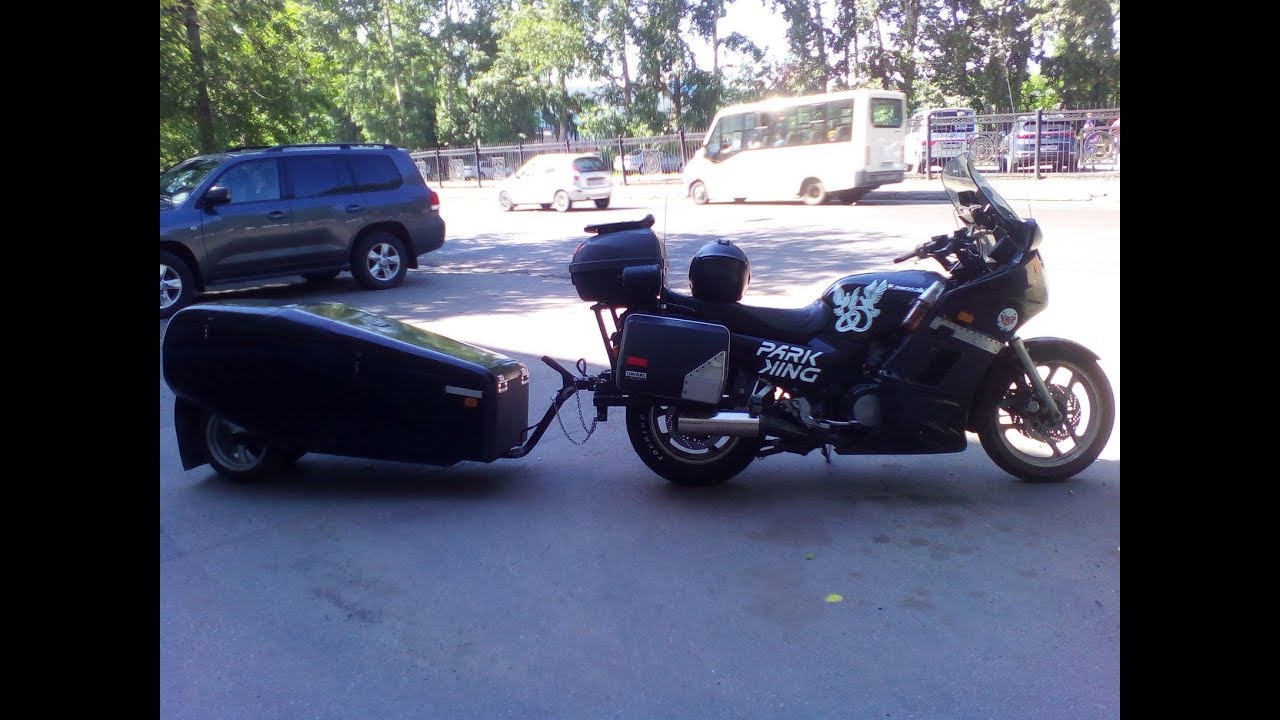 Обзор самодельного мотоприцепа. Trailer for motorcycle