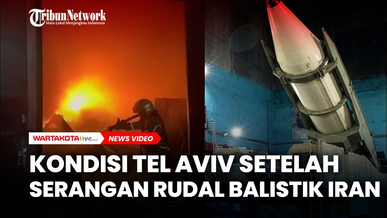 Kondisi Kota Tel Aviv Setelah Serangan Rudal Balistik Iran