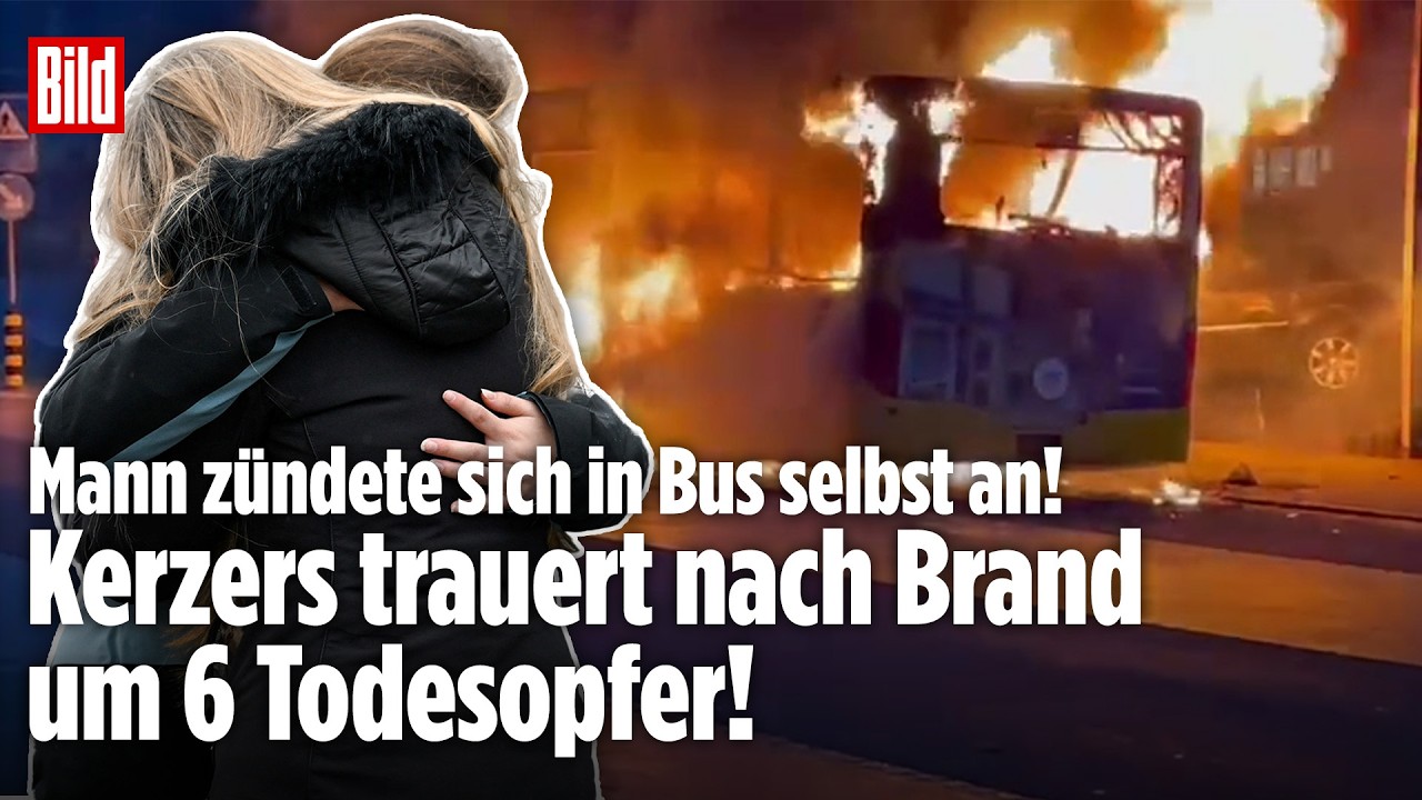 BUSINFERNO IN KERZERS: Trauerfeier nach t&ouml;dlicher Brand-Trag&ouml;die in der Schweiz!