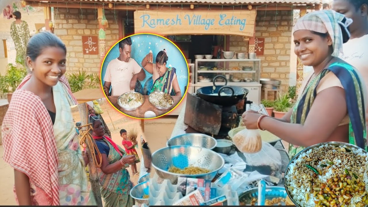 VILLAGE DESI FOOD BIG THALI (2KG) EATING SHOW | Freshly Cooked & Sold in the Local Market 🍚👨‍🍳