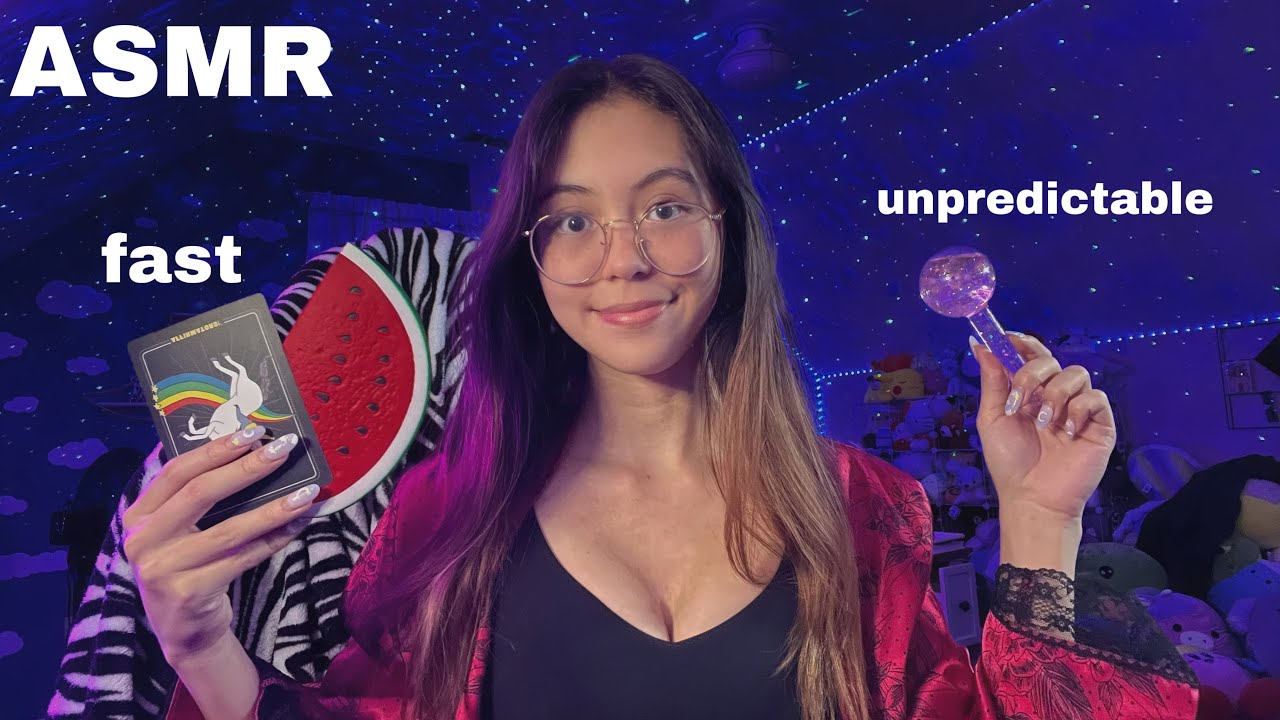 ASMR | Unpredictable Fast and Aggressive Triggers for Tingles (lofi visuals, hand sounds, rambles)
