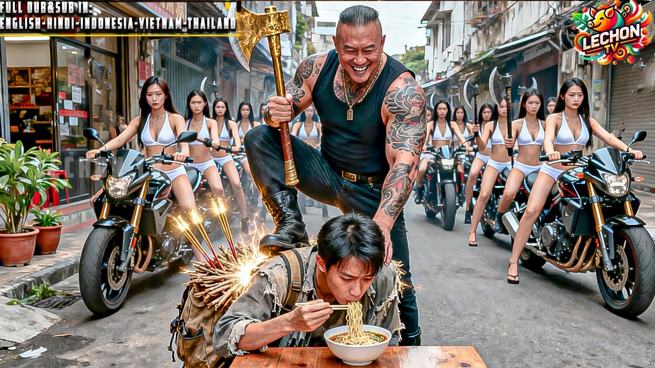 Hidden War God Eating Street Noodles Is Bullied By Biker Thugs—Snaps And Knocks Them All Down