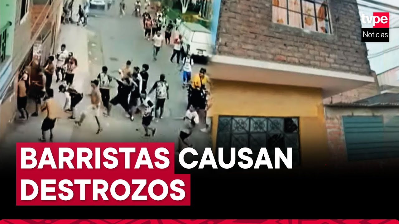 Rímac: 'barristas' causan destrozos en viviendas previo al partido Universitario vs Melgar