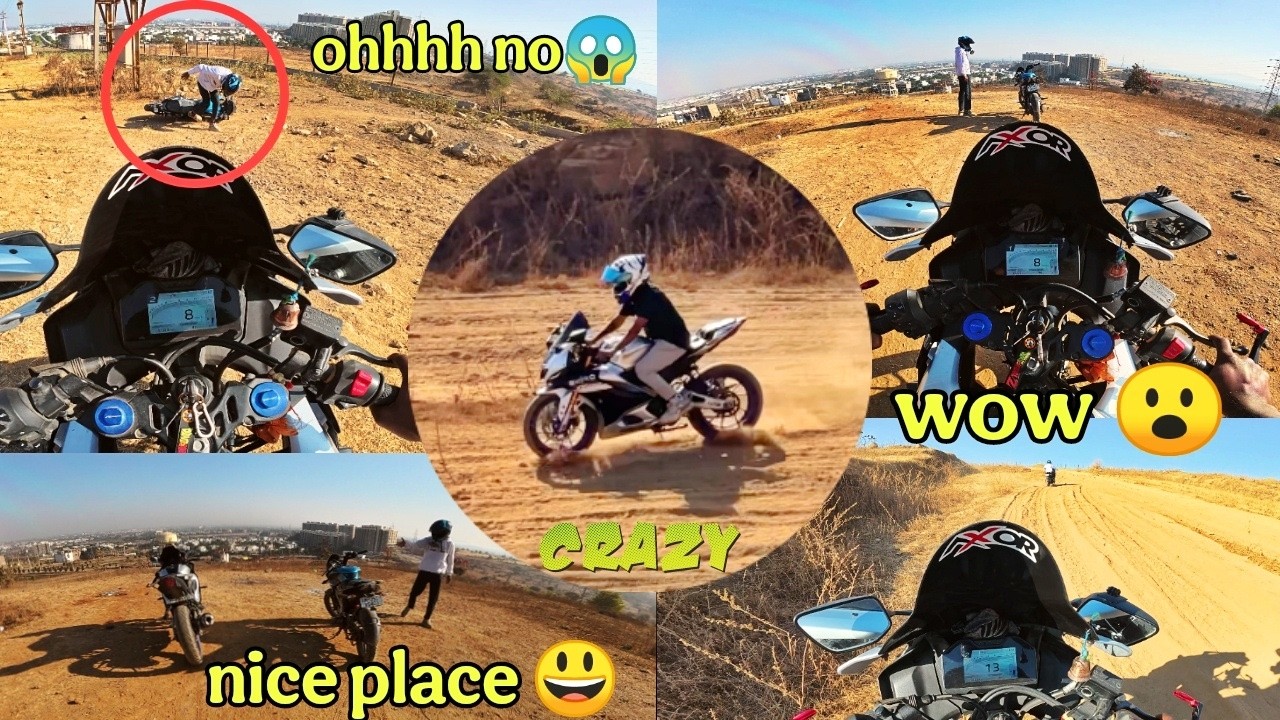 crazy offroad sand bike ride 😱 ns bike live crushed 😧 wow nice place 😮 crazy  hyper ride r15m vs ns