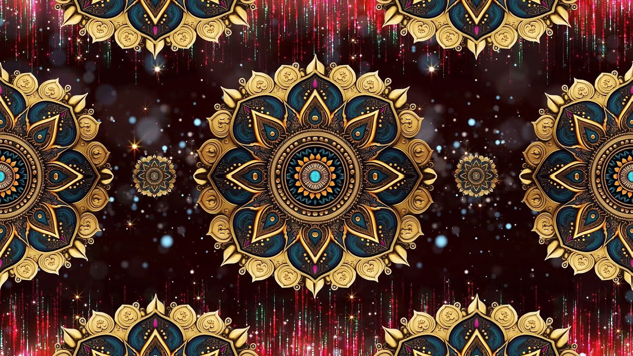 Ethnic Mandala Flower Rotation Background 4K Loop Video | Wedding Invitation Background Loop Video