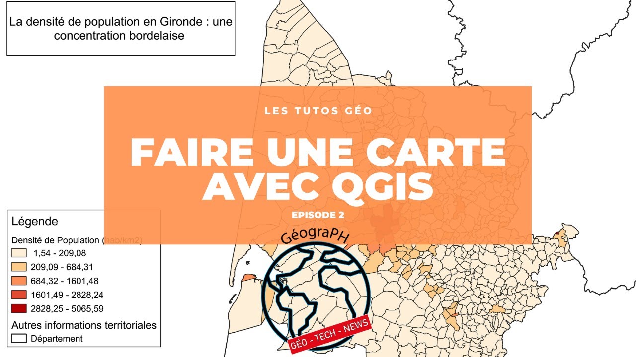 Comprendre et réaliser une carte de densité de population avec Qgis 3 : Tuto