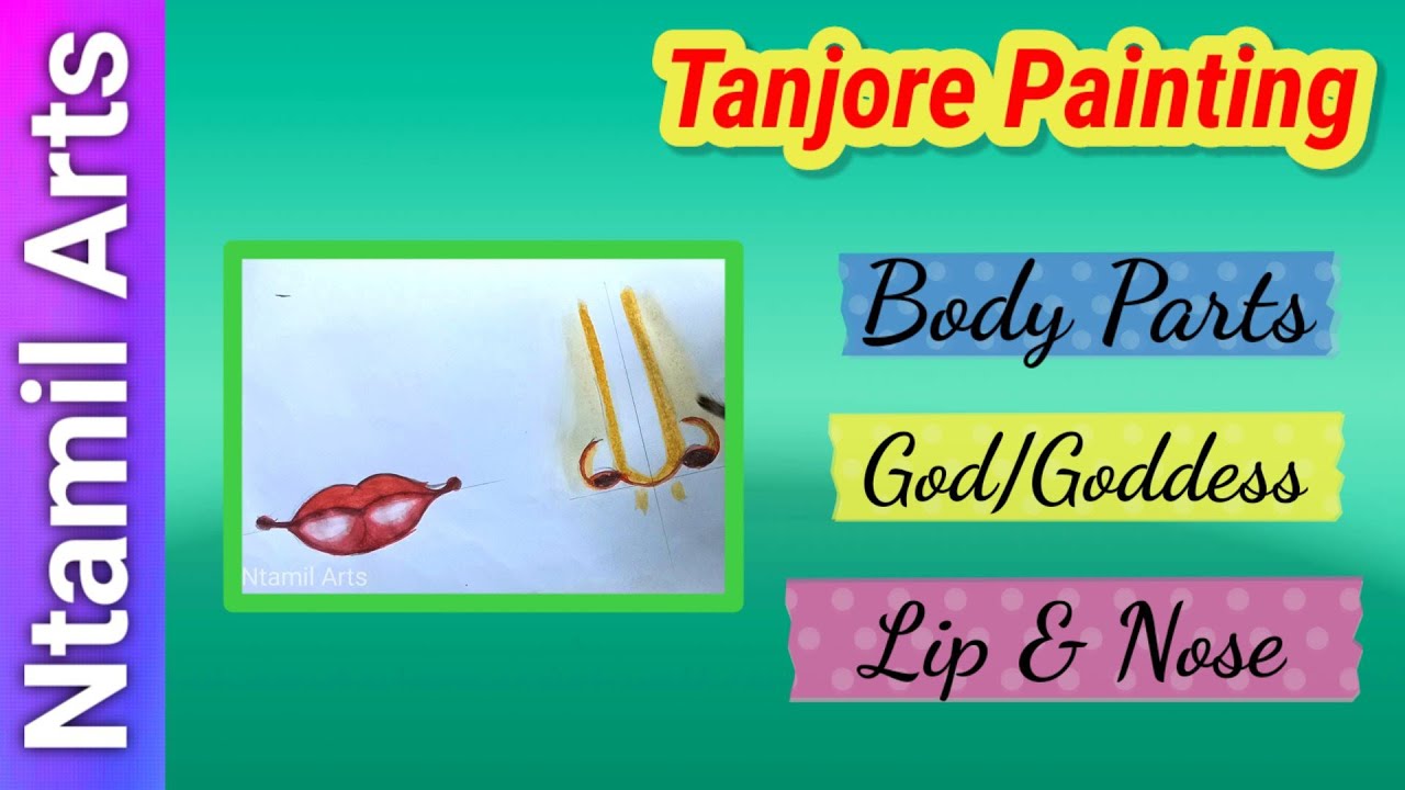 Body parts God / Goddess nose and lip drawing and shading for beginners #tanjorepainting @ntamilarts