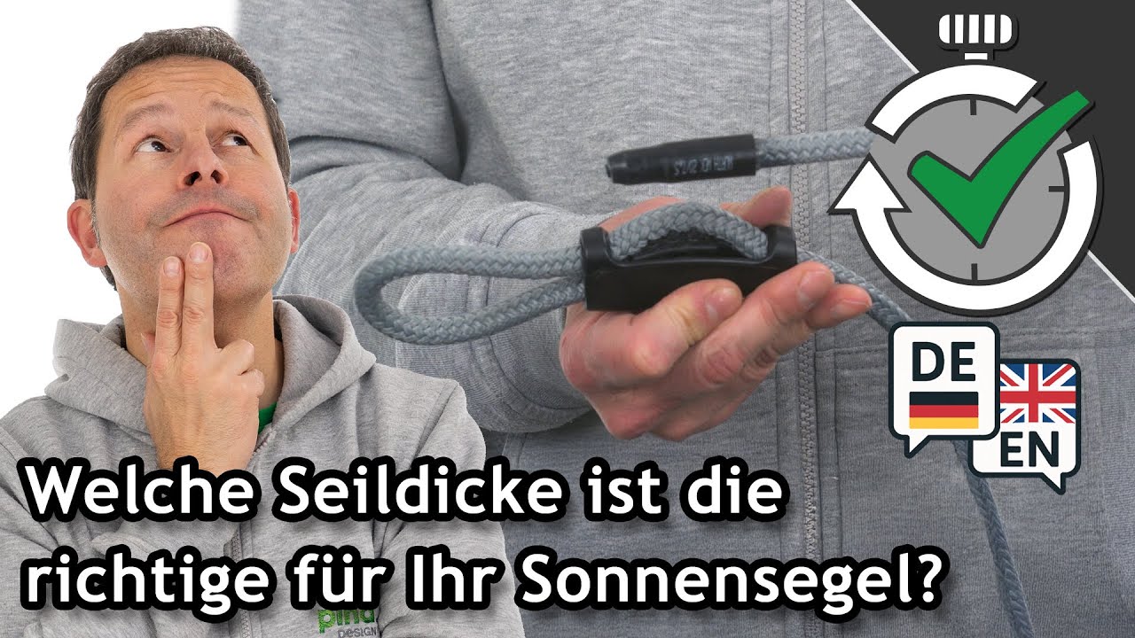 Welche Seildicke ist die richtige für Ihr Sonnensegel? | Quick Tips ☀️ Pina