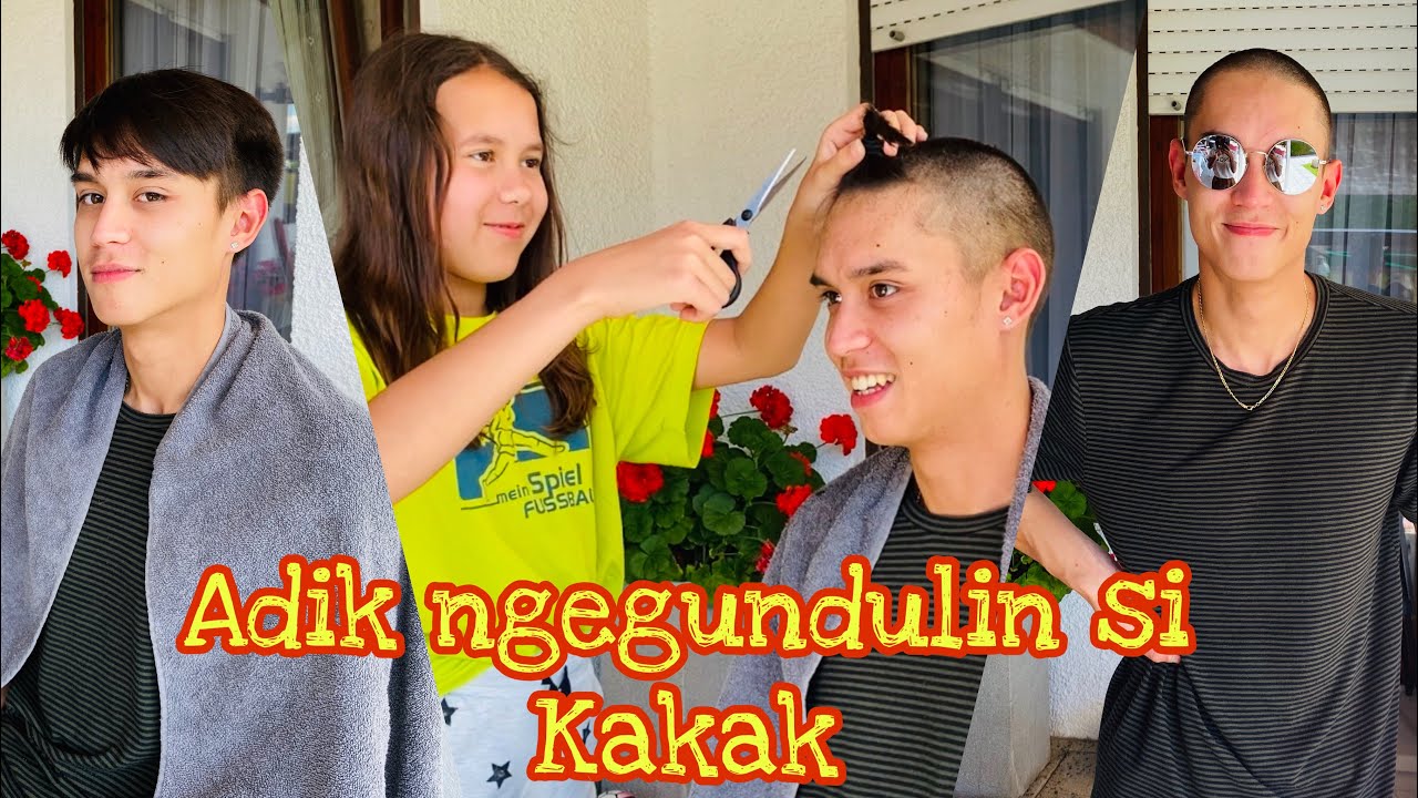 NEKAT!!! CUKUR BOTAK SI KAKAK DI RUMAH