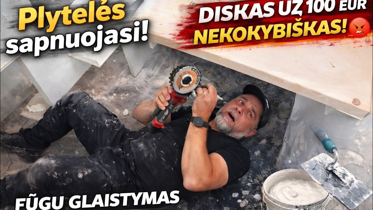 Plytelės jau sapnuojasi🫣🤭. Diskas už 100 eu nekokybiškas. Fūgų  glaistavimas ir visa kita .😉