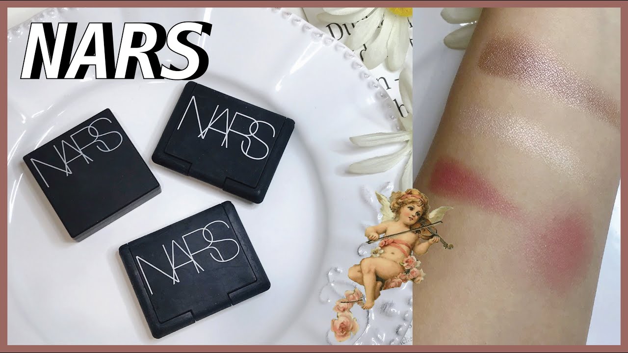 【NARS】Dual- Intensity eyeshadow| Dolce Vita blush| Capri highlighter swatches_by Bambi 2020