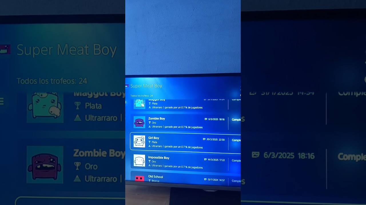 Trofeo Impossible Boy en Super Meat Boy.