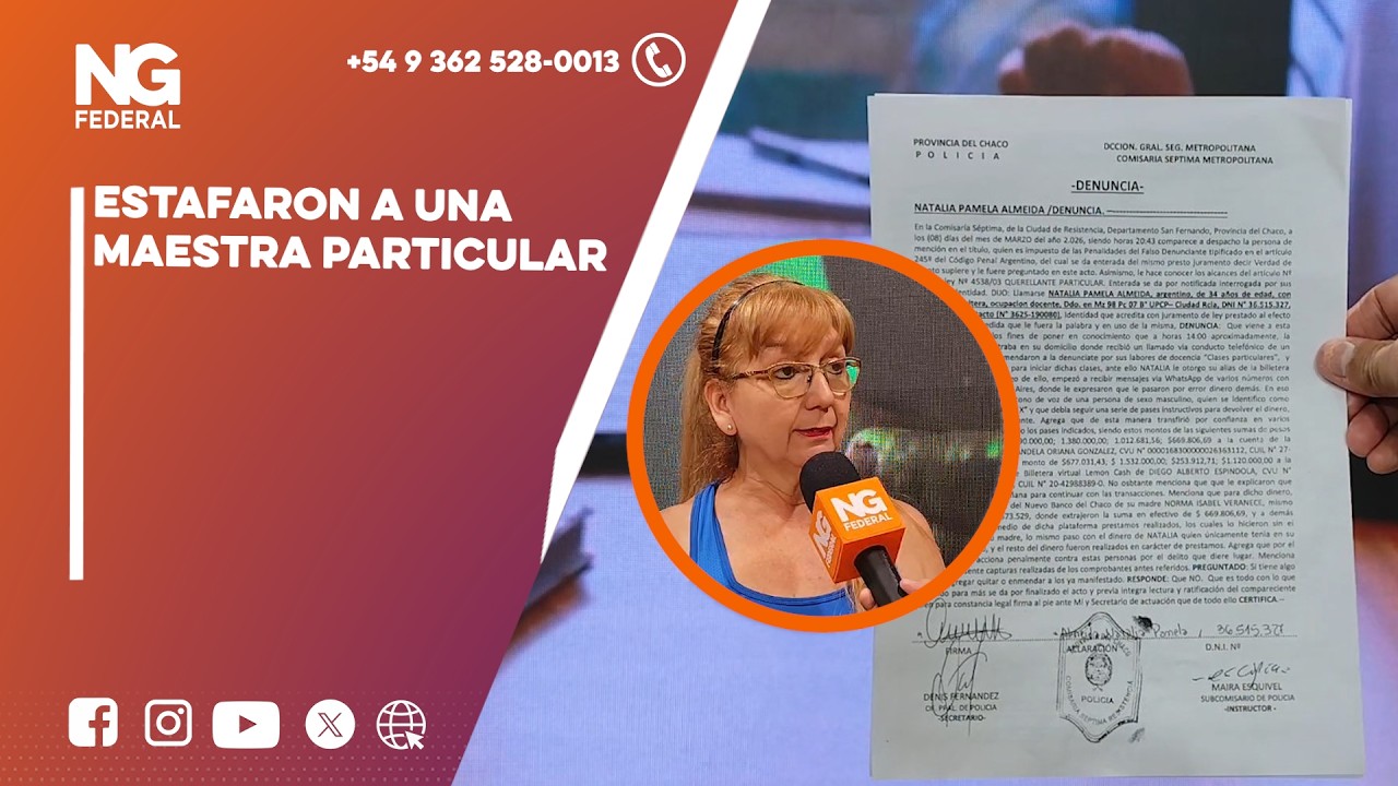 NGFEDERAL - ESTAFARON A UNA MAESTRA PARTICULAR