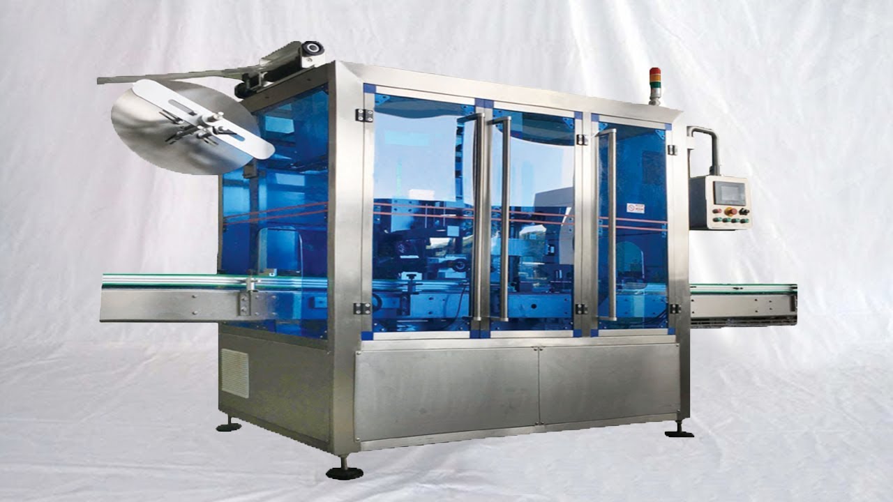 Water gallon bottles necks labeling MC shrink sleeve labels applicator etiquetadora de galones