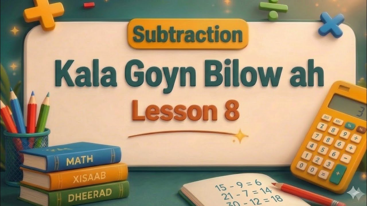 Xisaab bilow ah casarka 8 Subtracting decimals