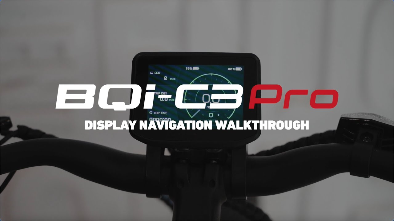 BQi-C3 Pro Display Navigation Walkthrough