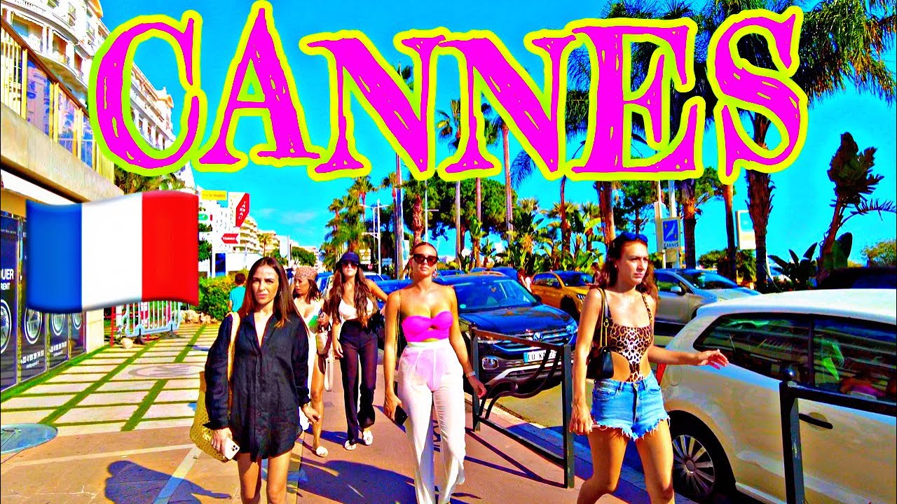 CANNES WALK 4K | Main Shopping & Restaurant Streets | 4K City Life