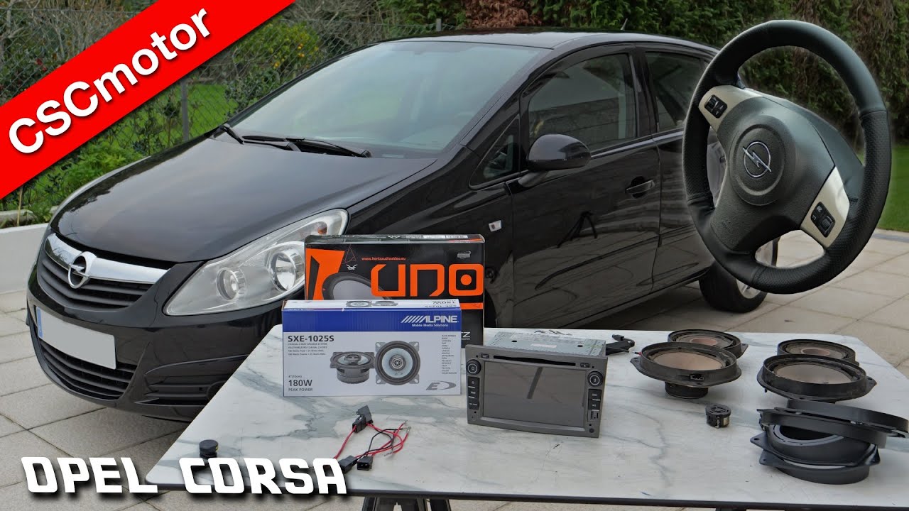 Cerraduras, altavoces y tapizado del volante | Interior del Opel Corsa al 100%