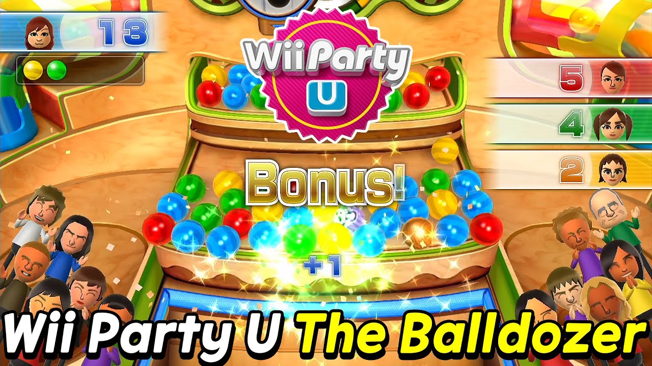 Wii Party U The Balldozer gameplay | Stella Vs Marie Vs Sophia Vs Claudia | AlexGamingTV