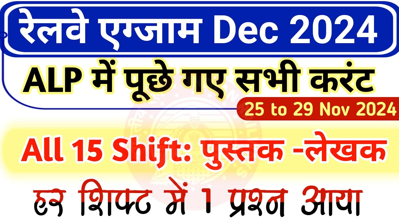 RRB ALP 2024 All Shift Current Affairs Questions | RRB Technician, RPF SI, RRB JE 2024 Imp Current
