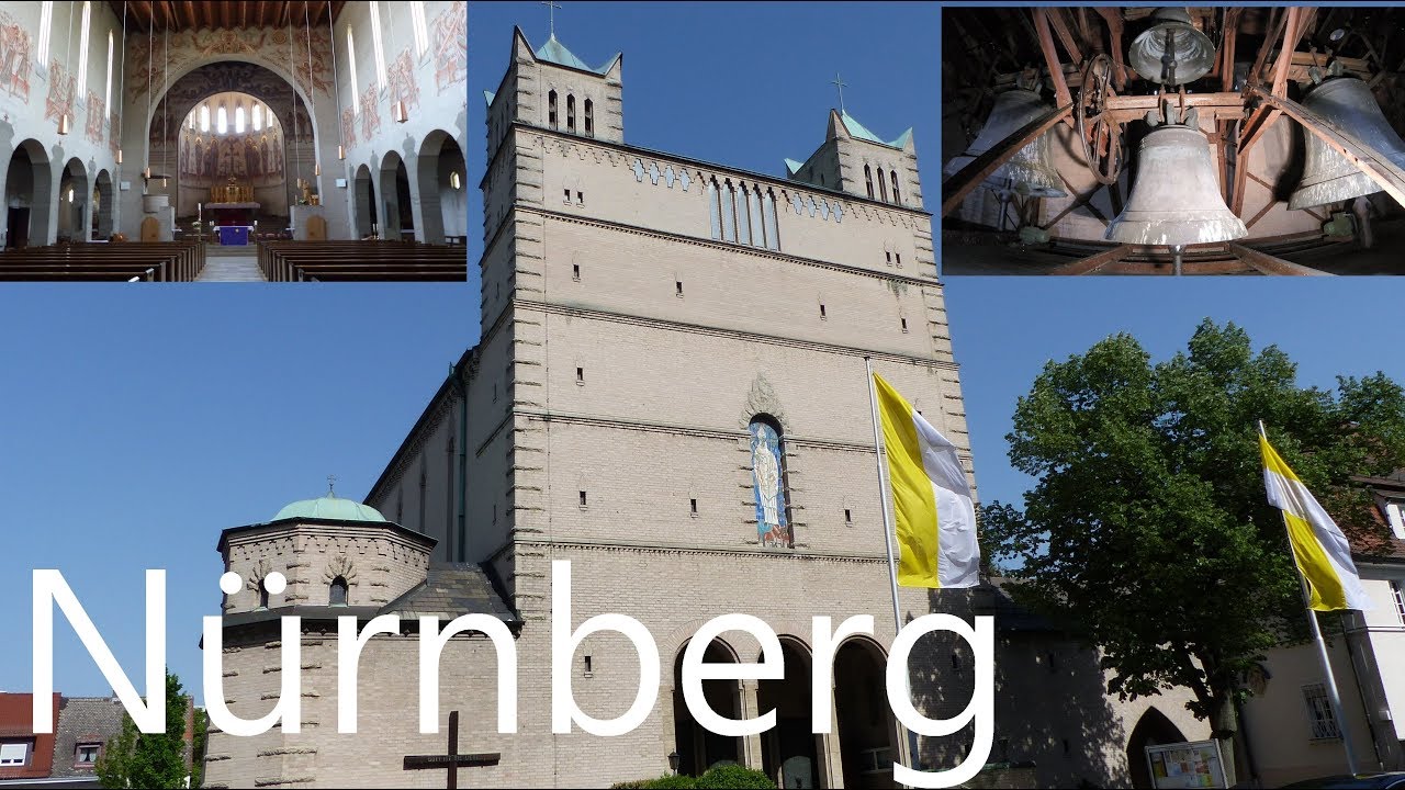 Nürnberg (N) Die vier Glocken von Sankt Karl Borromäus (Turmaufnahme)