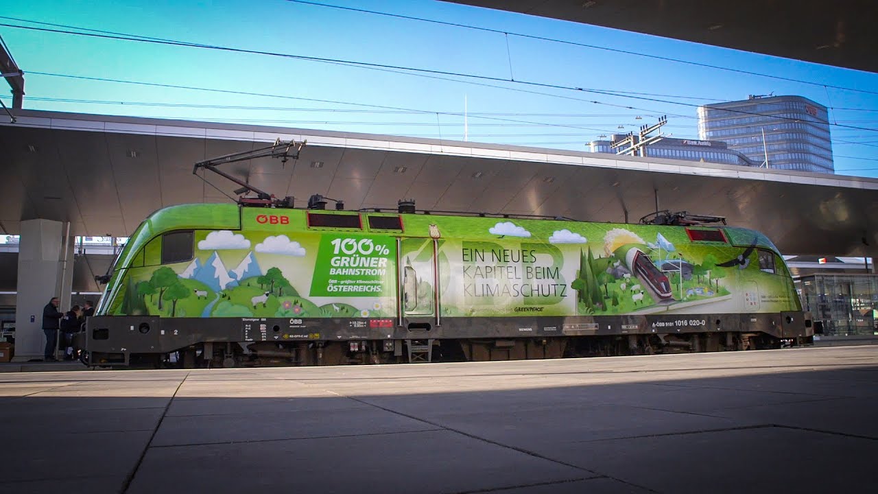 Loktaufe Klimaschutzlok - &Ouml;BB 1016